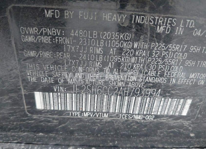 Photo 9 of 2010 Subaru Forester 2.5X PREMIUM (VIN JF2SH6CC2AH793994)