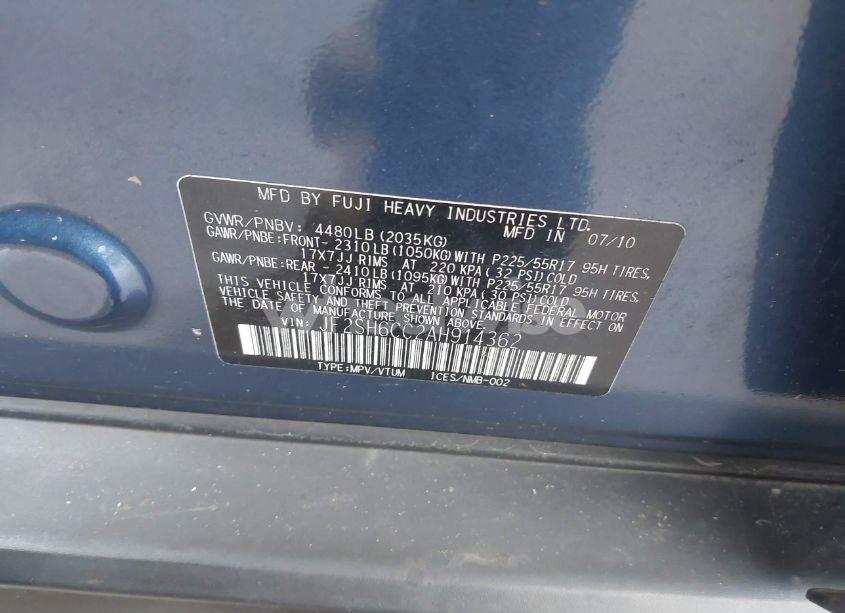 Photo 9 of 2010 Subaru Forester 2.5X PREMIUM (VIN JF2SH6CC2AH914362)