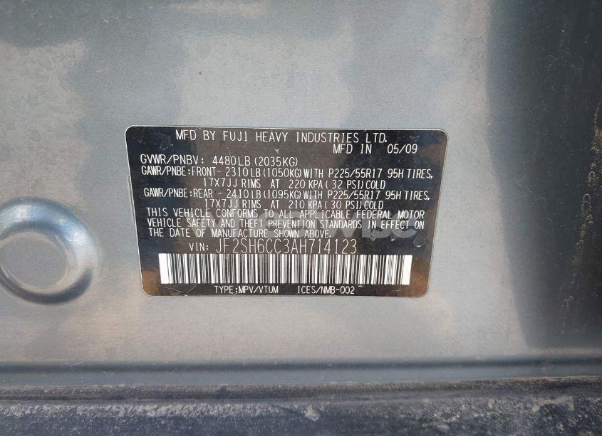 Photo 9 of 2010 Subaru Forester 2.5X PREMIUM (VIN JF2SH6CC3AH714123)