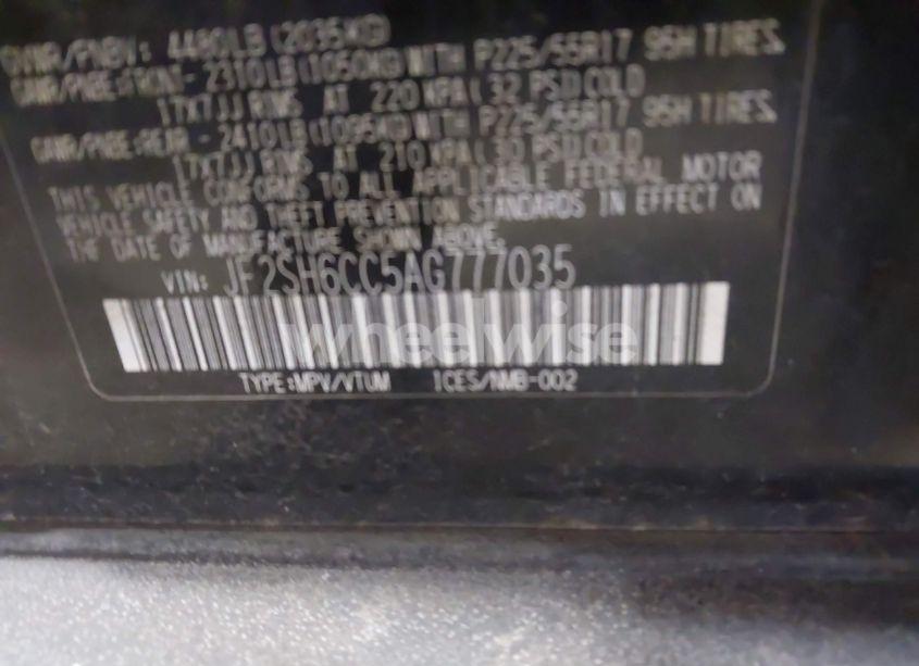 Photo 9 of 2010 Subaru Forester 2.5X PREMIUM (VIN JF2SH6CC5AG777035)