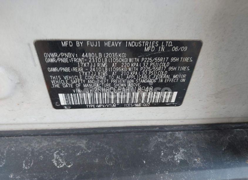 Photo 9 of 2010 Subaru Forester 2.5X PREMIUM (VIN JF2SH6CC5AH718948)