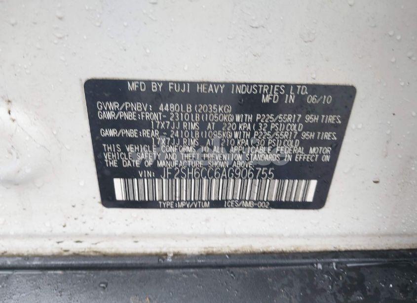 Photo 9 of 2010 Subaru Forester 2.5X PREMIUM (VIN JF2SH6CC6AG906755)