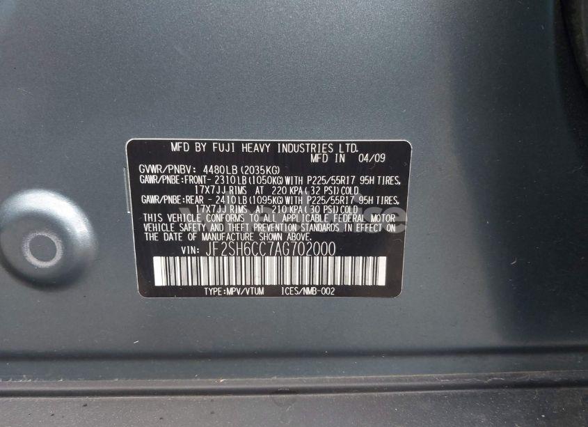 Photo 9 of 2010 Subaru Forester 2.5X PREMIUM (VIN JF2SH6CC7AG702000)