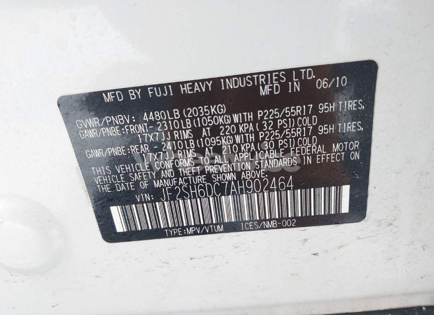 Photo 9 of 2010 Subaru Forester 2.5X LIMITED (VIN JF2SH6DC7AH902464)