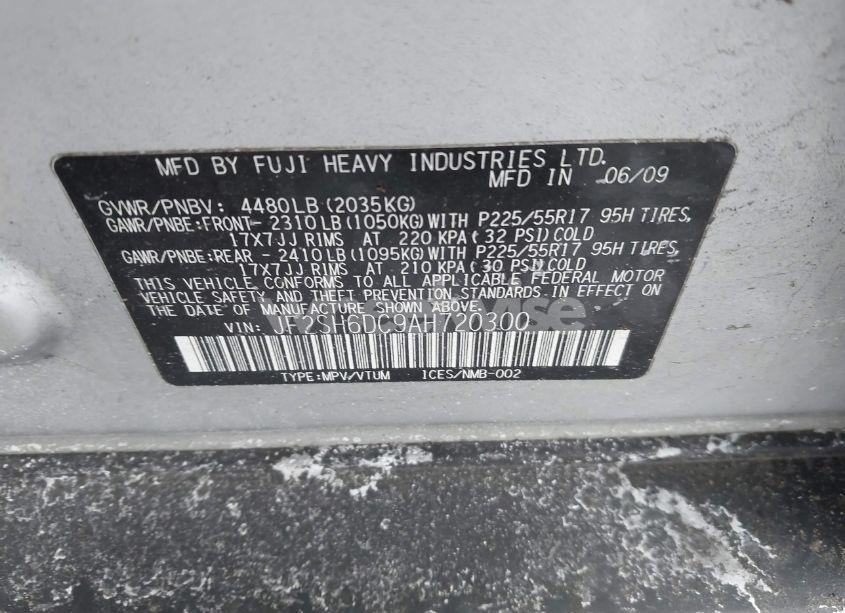 Photo 9 of 2010 Subaru Forester 2.5X LIMITED (VIN JF2SH6DC9AH720300)