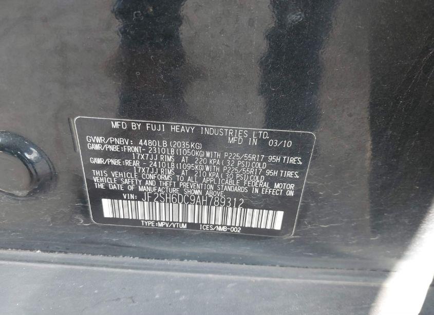 Photo 9 of 2010 Subaru Forester 2.5X LIMITED (VIN JF2SH6DC9AH789312)