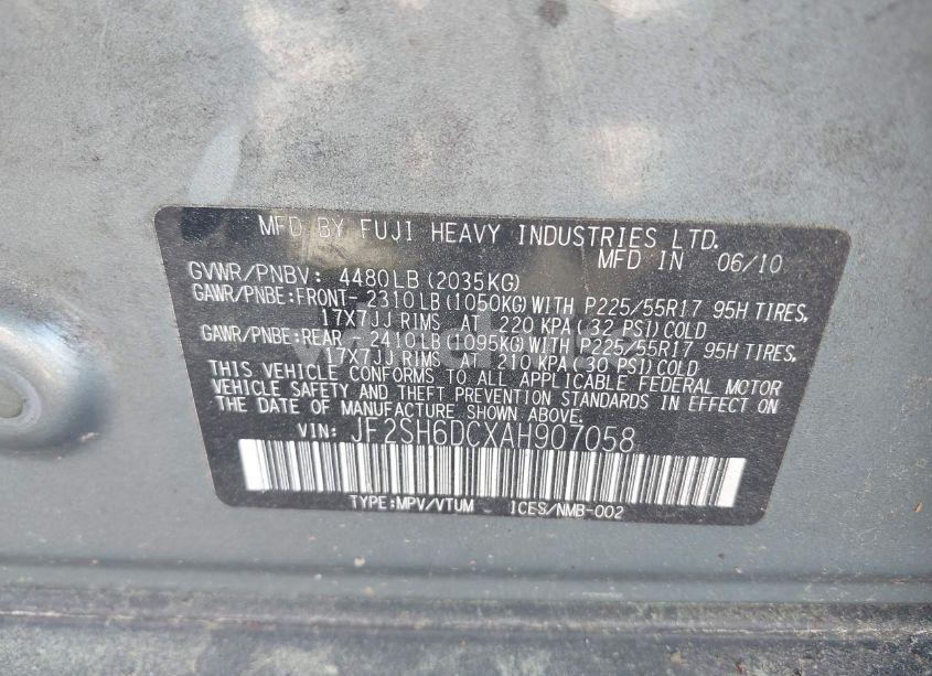 Photo 9 of 2010 Subaru Forester 2.5X LIMITED (VIN JF2SH6DCXAH907058)