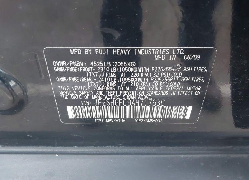 Photo 9 of 2010 Subaru Forester 2.5XT LIMITED (VIN JF2SH6FC9AH717636)