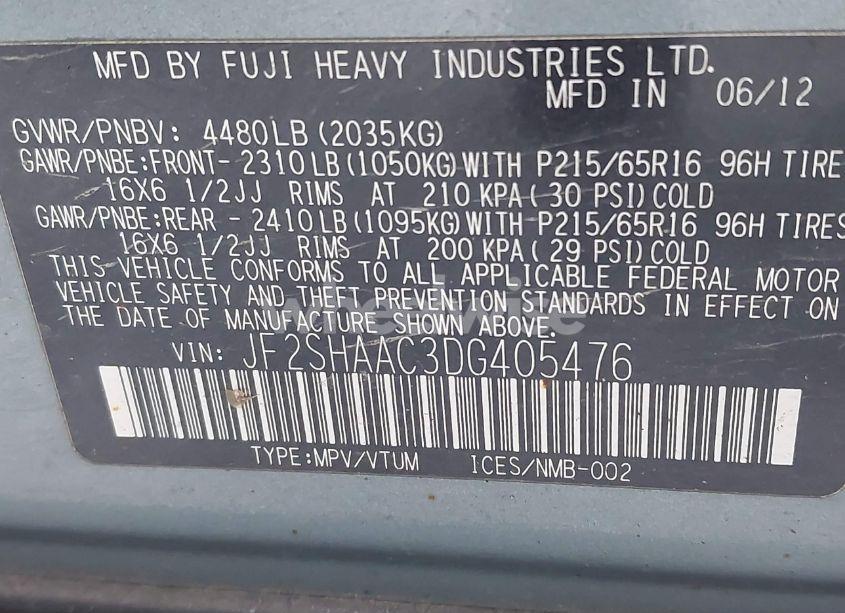 Photo 9 of 2013 Subaru Forester 2.5X (VIN JF2SHAAC3DG405476)