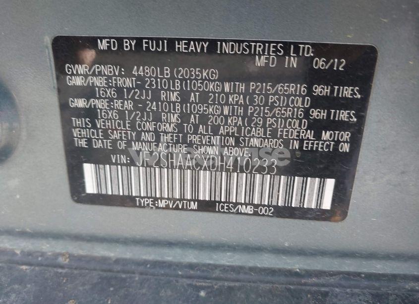 Photo 9 of 2013 Subaru Forester 2.5X (VIN JF2SHAACXDH410233)