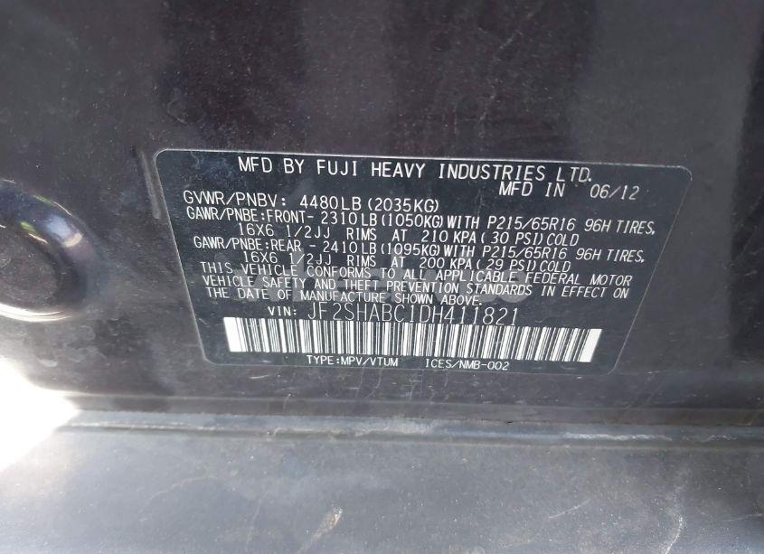 Photo 9 of 2013 Subaru Forester 2.5X (VIN JF2SHABC1DH411821)