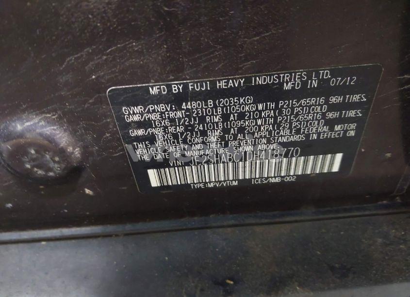 Photo 9 of 2013 Subaru Forester 2.5X (VIN JF2SHABC1DH418770)