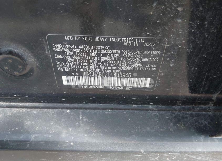 Photo 9 of 2013 Subaru Forester 2.5X (VIN JF2SHABC2DH438946)