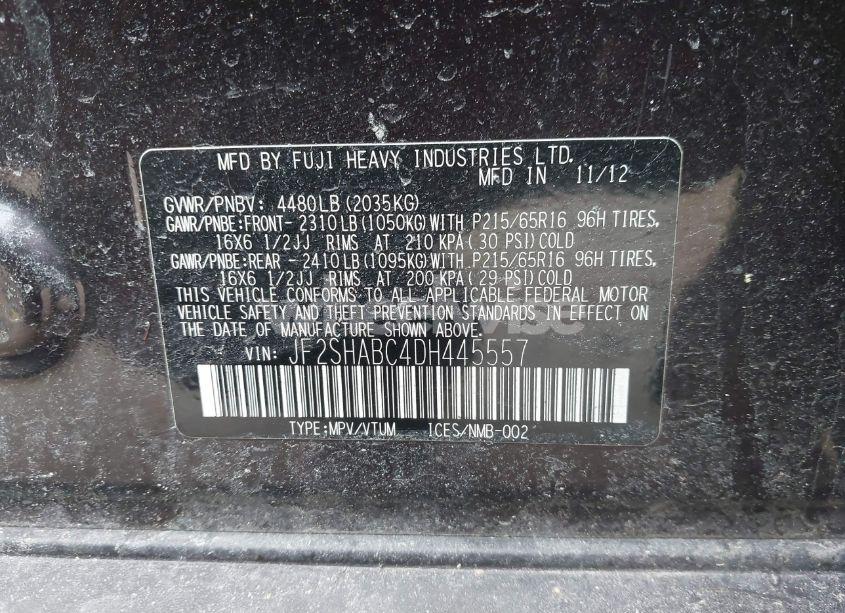 Photo 9 of 2013 Subaru Forester 2.5X (VIN JF2SHABC4DH445557)