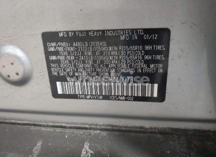 Photo 9 of 2012 Subaru Forester 2.5X (VIN JF2SHABC6CH440973)