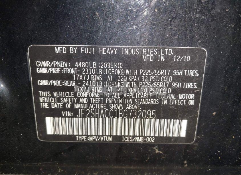 Photo 9 of 2011 Subaru Forester 2.5X PREMIUM (VIN JF2SHACC1BG732095)