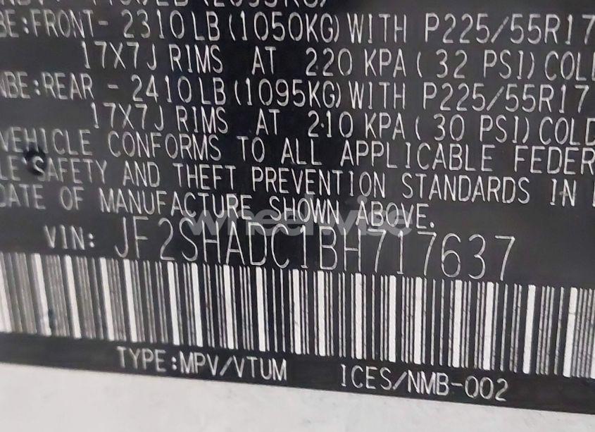 Photo 9 of 2011 Subaru Forester 2.5X PREMIUM (VIN JF2SHADC1BH717637)