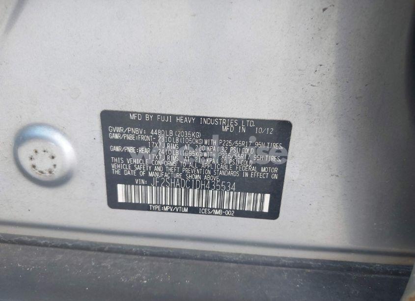 Photo 9 of 2013 Subaru Forester 2.5X PREMIUM (VIN JF2SHADC1DH435534)