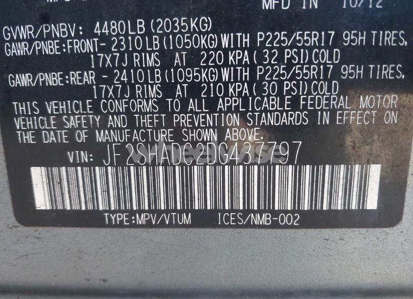 Photo 9 of 2013 Subaru Forester 2.5X PREMIUM (VIN JF2SHADC2DG437797)