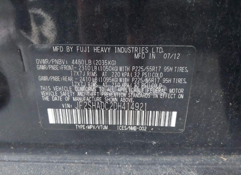 Photo 9 of 2013 Subaru Forester 2.5X PREMIUM (VIN JF2SHADC2DH414921)