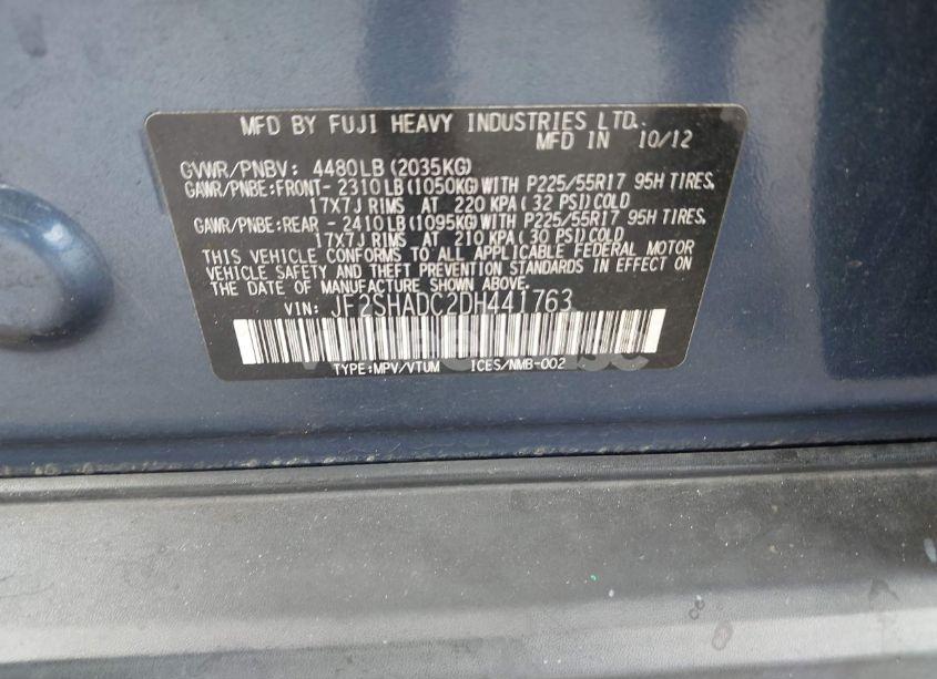 Photo 9 of 2013 Subaru Forester 2.5X PREMIUM (VIN JF2SHADC2DH441763)