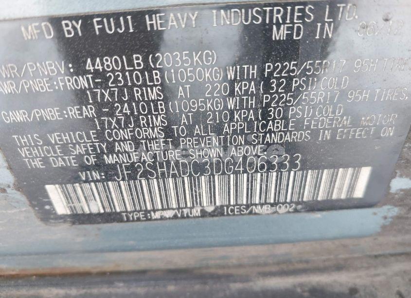 Photo 9 of 2013 Subaru Forester 2.5X PREMIUM (VIN JF2SHADC3DG406333)