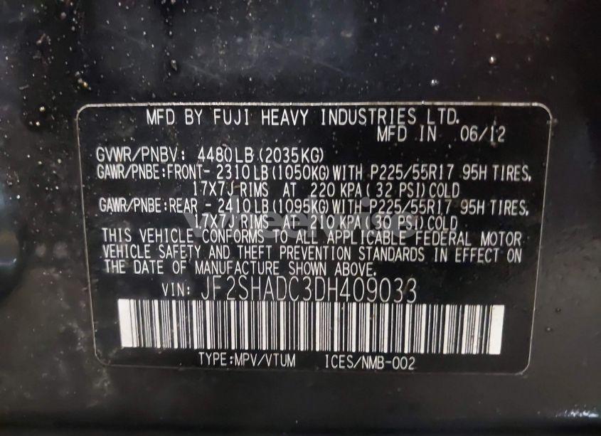 Photo 9 of 2013 Subaru Forester 2.5X PREMIUM (VIN JF2SHADC3DH409033)