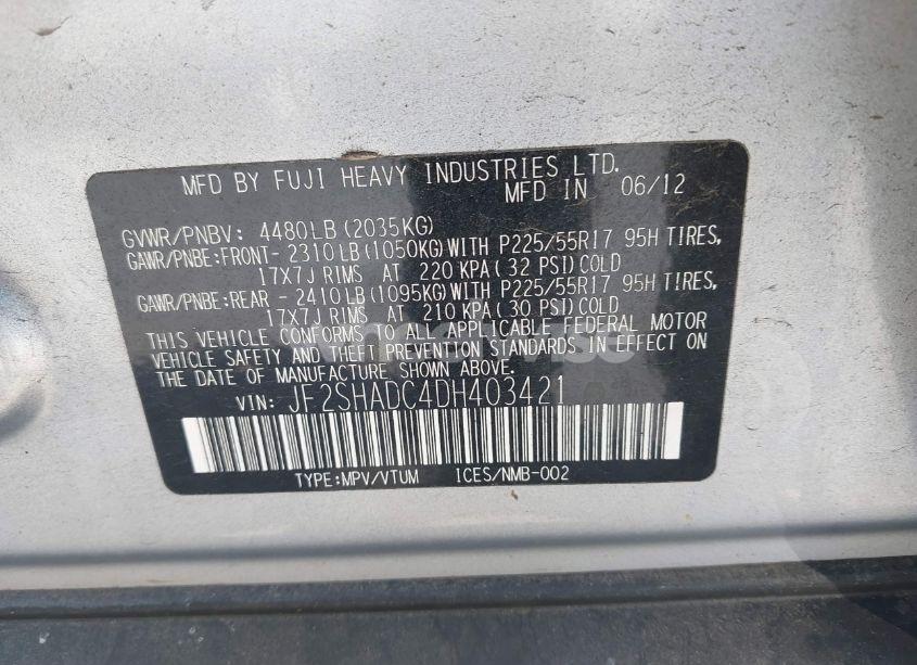 Photo 9 of 2013 Subaru Forester 2.5X PREMIUM (VIN JF2SHADC4DH403421)