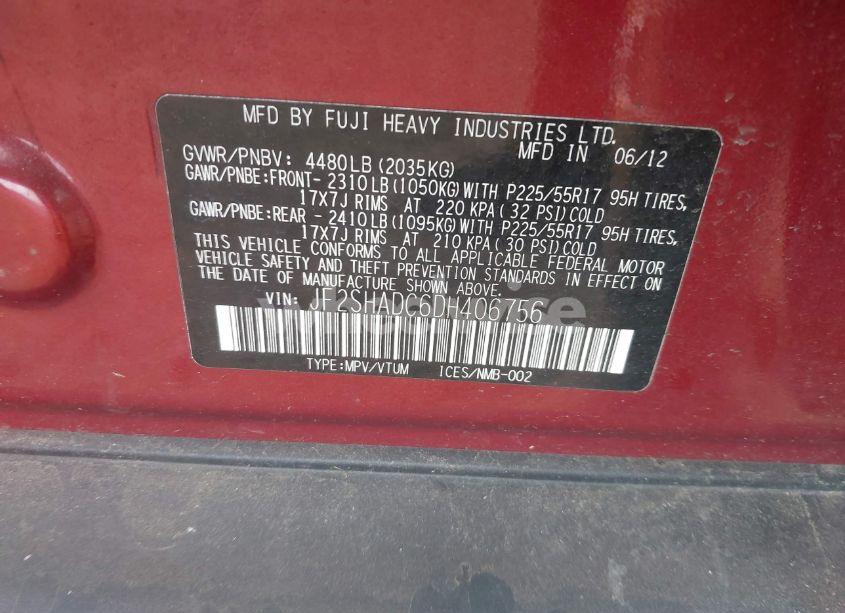 Photo 9 of 2013 Subaru Forester 2.5X PREMIUM (VIN JF2SHADC6DH406756)