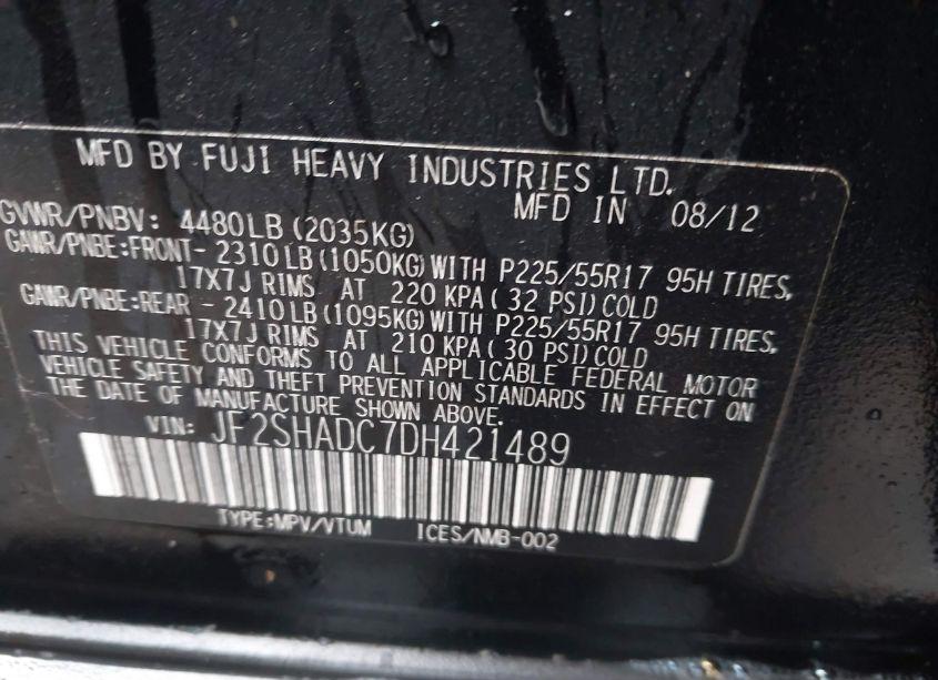 Photo 9 of 2013 Subaru Forester 2.5X PREMIUM (VIN JF2SHADC7DH421489)