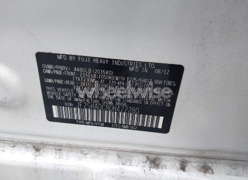 Photo 9 of 2013 Subaru Forester 2.5X PREMIUM (VIN JF2SHADC8DH422280)