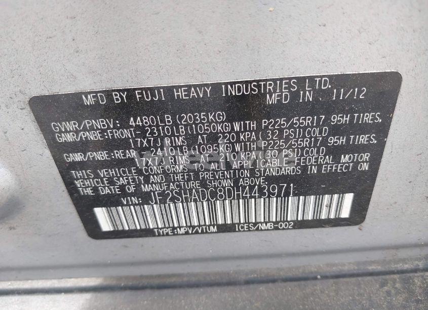 Photo 9 of 2013 Subaru Forester 2.5X PREMIUM (VIN JF2SHADC8DH443971)