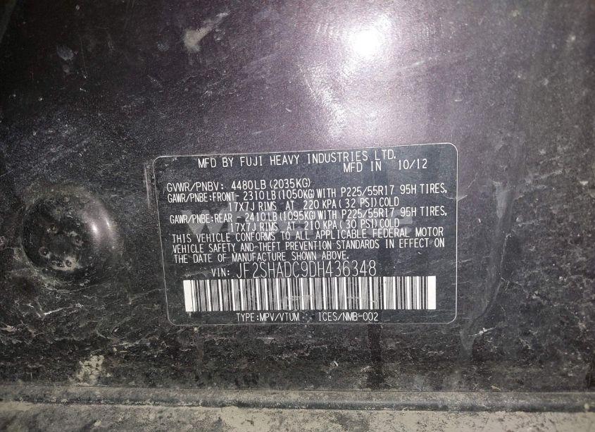 Photo 9 of 2013 Subaru Forester 2.5X PREMIUM (VIN JF2SHADC9DH436348)