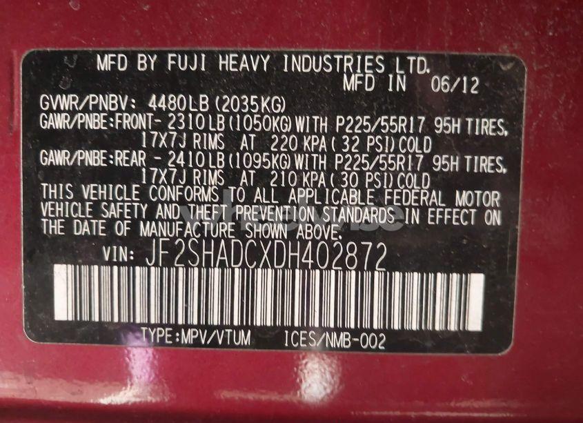 Photo 9 of 2013 Subaru Forester 2.5X PREMIUM (VIN JF2SHADCXDH402872)