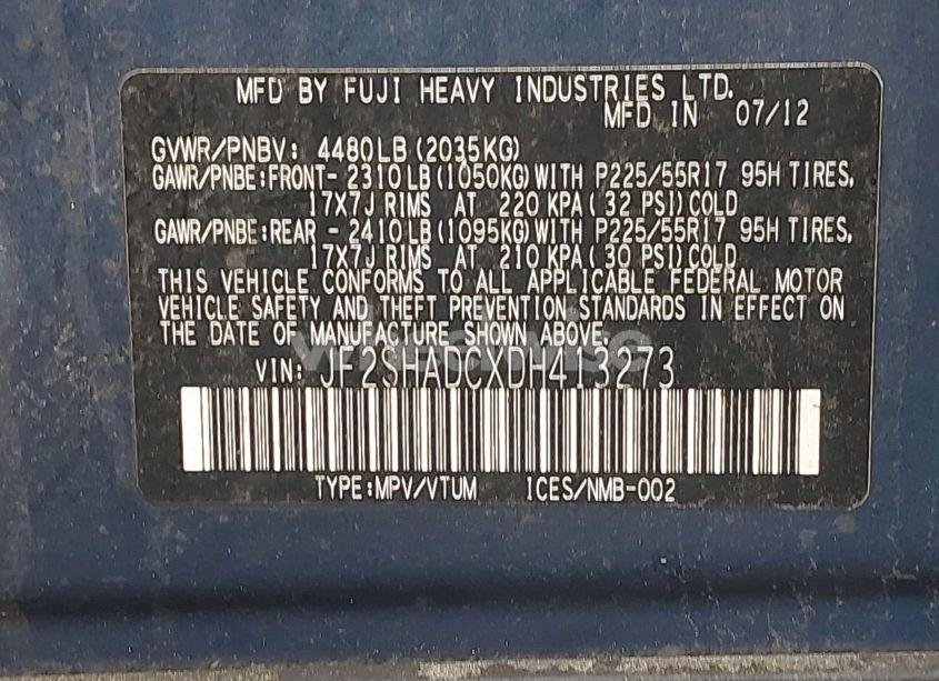 Photo 9 of 2013 Subaru Forester 2.5X PREMIUM (VIN JF2SHADCXDH413273)