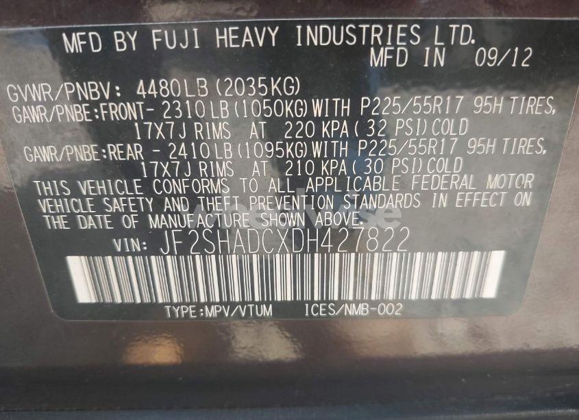 Photo 9 of 2013 Subaru Forester 2.5X PREMIUM (VIN JF2SHADCXDH427822)