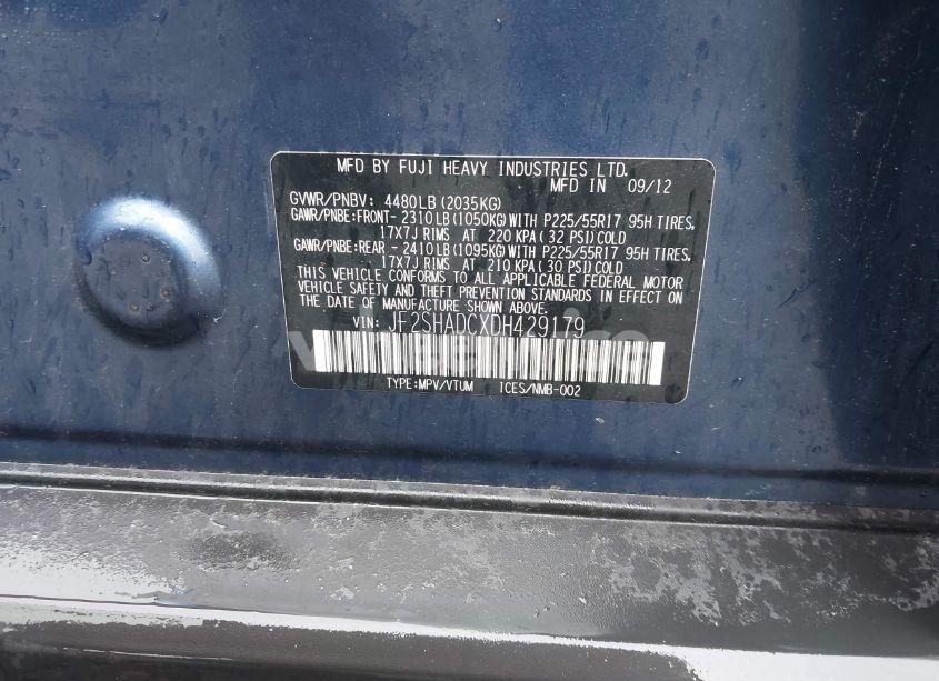 Photo 9 of 2013 Subaru Forester 2.5X PREMIUM (VIN JF2SHADCXDH429179)