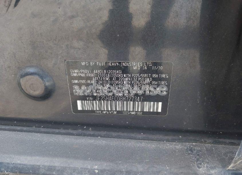 Photo 9 of 2011 Subaru Forester 2.5X LIMITED (VIN JF2SHAEC0BH727347)