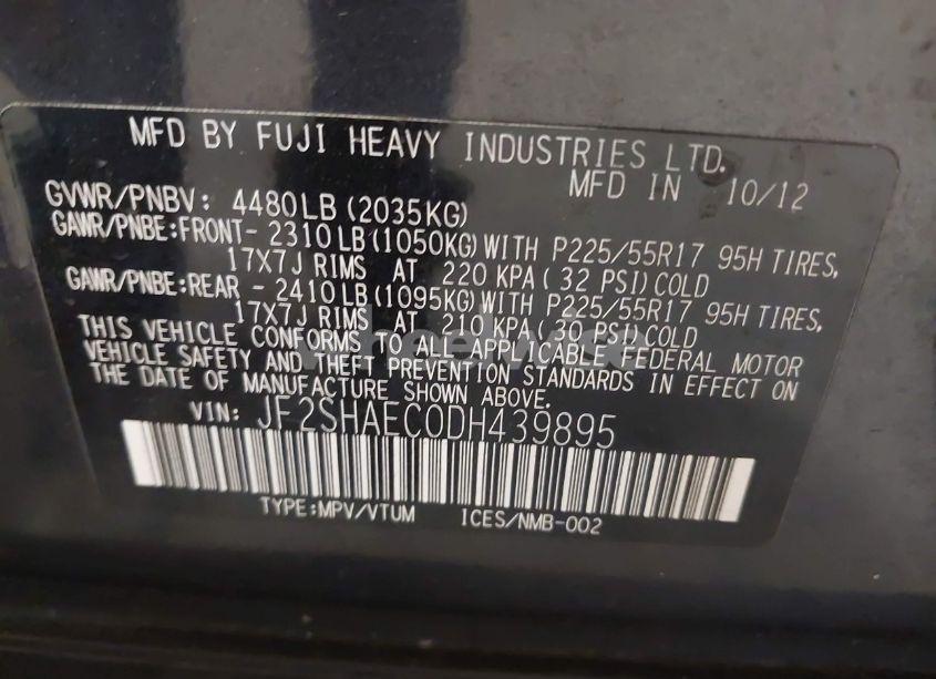 Photo 9 of 2013 Subaru Forester 2.5X LIMITED (VIN JF2SHAEC0DH439895)