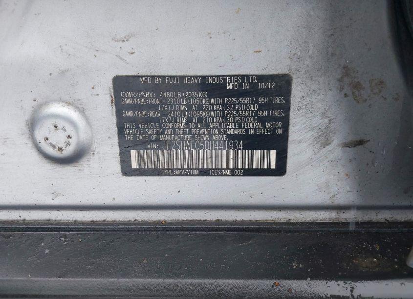 Photo 9 of 2013 Subaru Forester 2.5X LIMITED (VIN JF2SHAEC5DH441934)