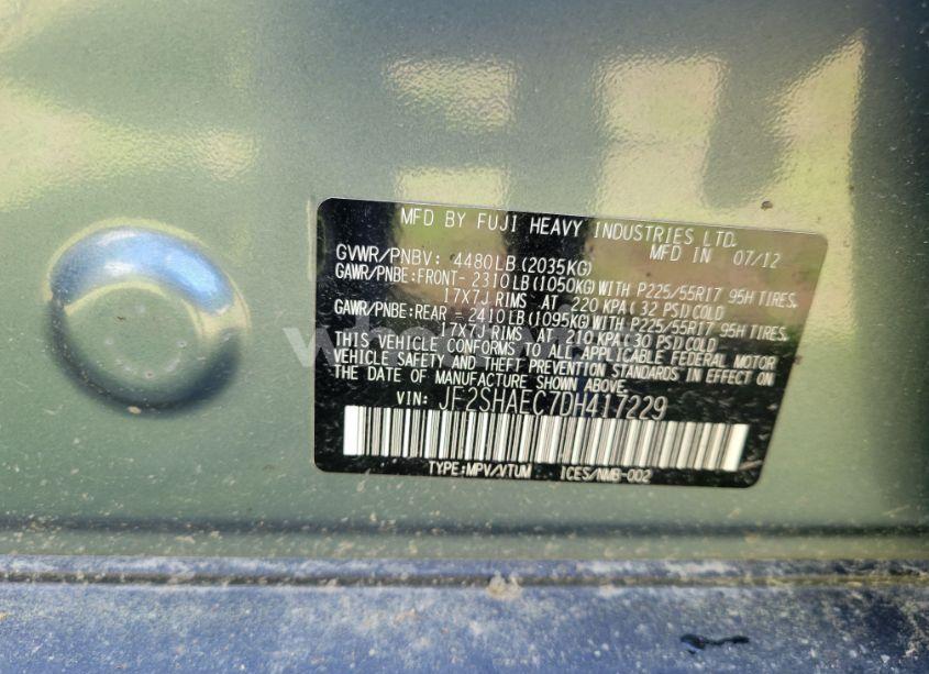 Photo 9 of 2013 Subaru Forester 2.5X LIMITED (VIN JF2SHAEC7DH417229)