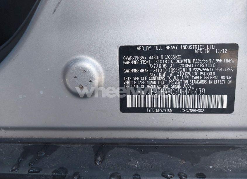 Photo 9 of 2013 Subaru Forester 2.5X LIMITED (VIN JF2SHAEC9DH446439)