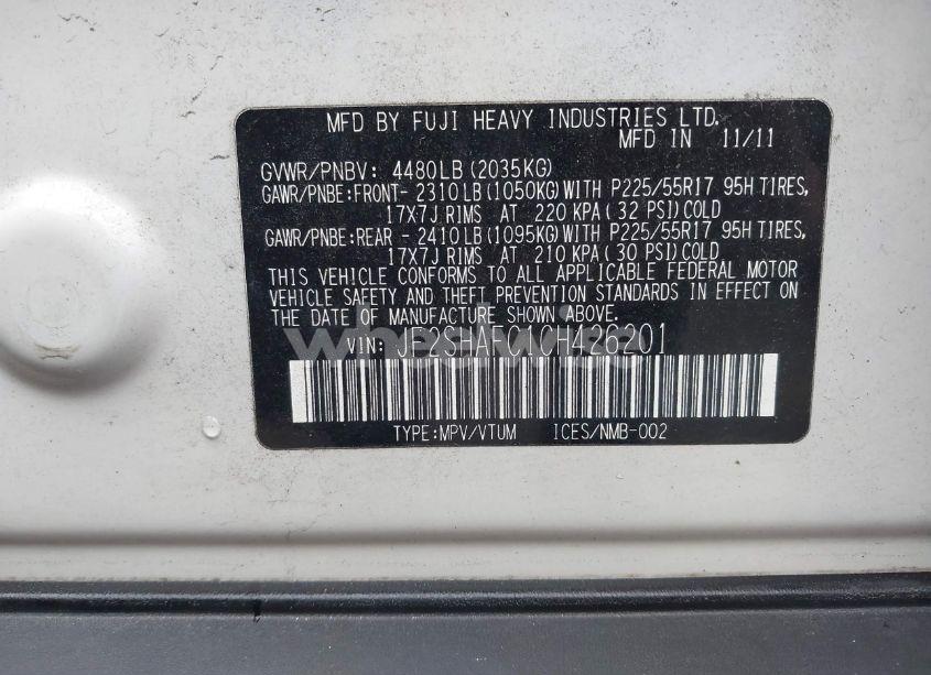 Photo 9 of 2012 Subaru Forester 2.5X LIMITED (VIN JF2SHAFC1CH426201)