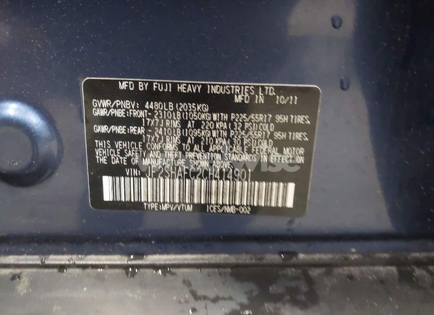 Photo 9 of 2012 Subaru Forester 2.5X LIMITED (VIN JF2SHAFC2CH414901)