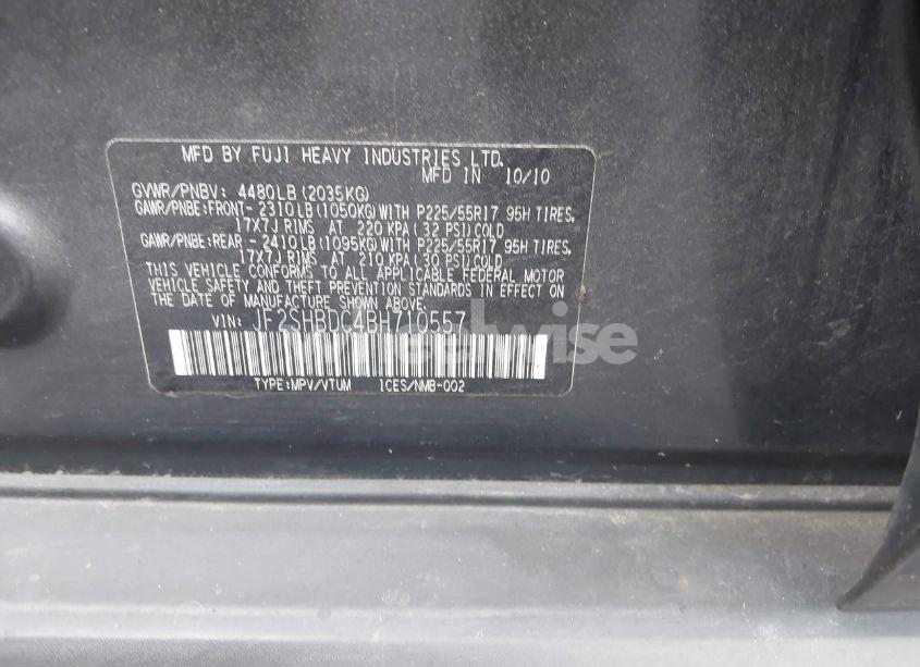 Photo 9 of 2011 Subaru Forester 2.5X PREMIUM (VIN JF2SHBDC4BH710557)