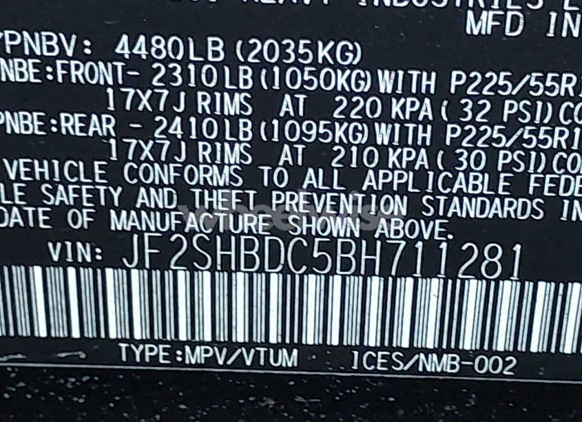 Photo 9 of 2011 Subaru Forester 2.5X PREMIUM (VIN JF2SHBDC5BH711281)