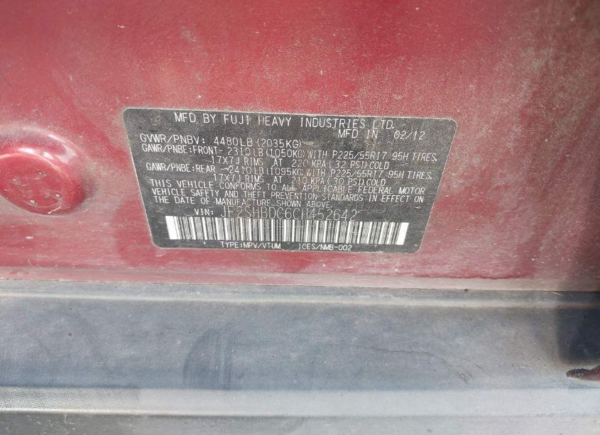 Photo 9 of 2012 Subaru Forester 2.5X PREMIUM (VIN JF2SHBDC6CH452642)