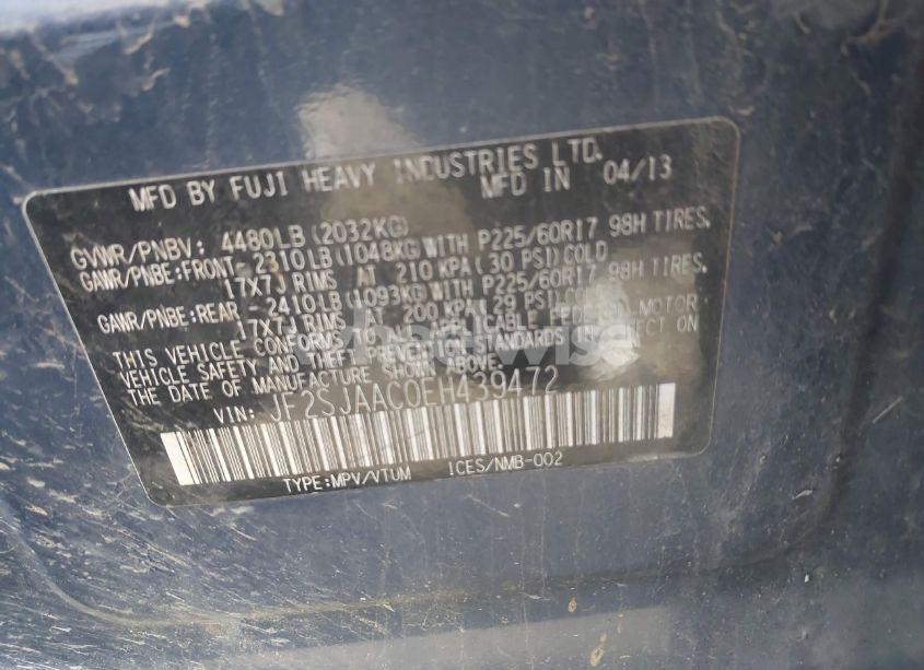 Photo 9 of 2014 Subaru Forester 2.5I (VIN JF2SJAAC0EH439472)