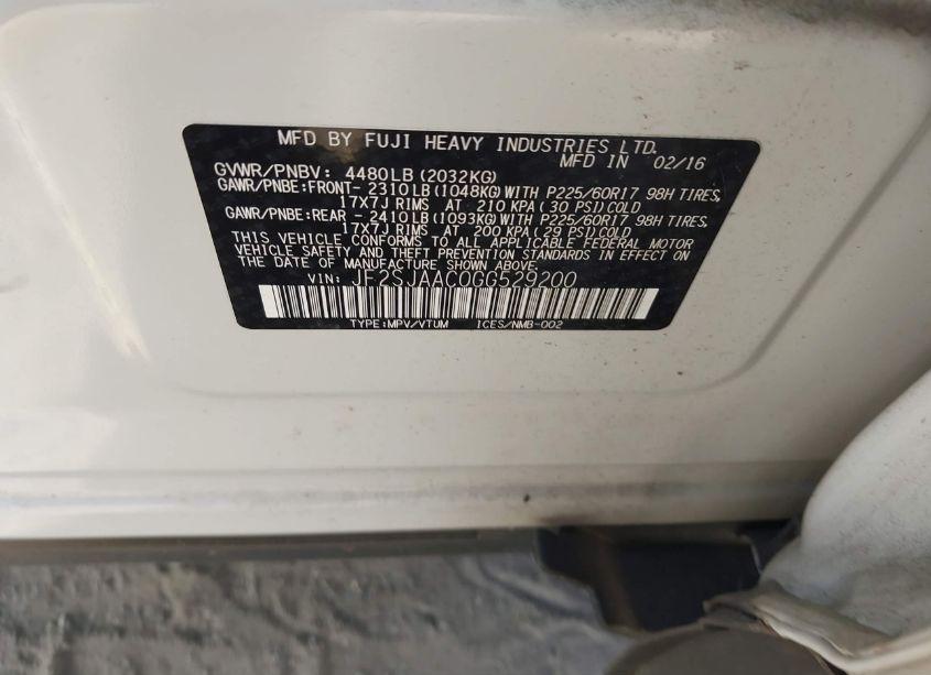 Photo 9 of 2016 Subaru Forester 2.5I (VIN JF2SJAAC0GG529200)