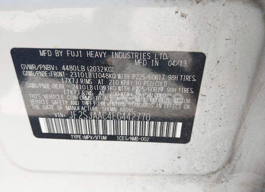 Photo 9 of 2014 Subaru Forester 2.5I (VIN JF2SJAAC4EG442770)